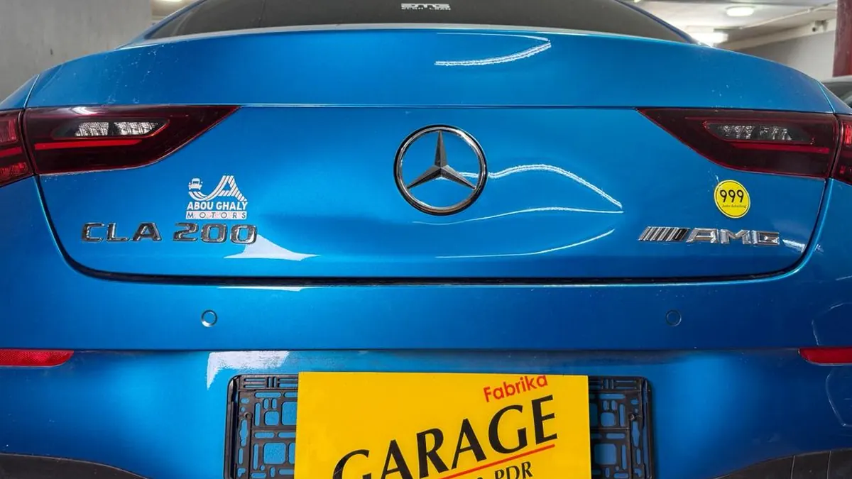 Mercedes CLA 200 – غطاء الشنطة – إصلاح بدون دهان – Garage المقطم — قبل